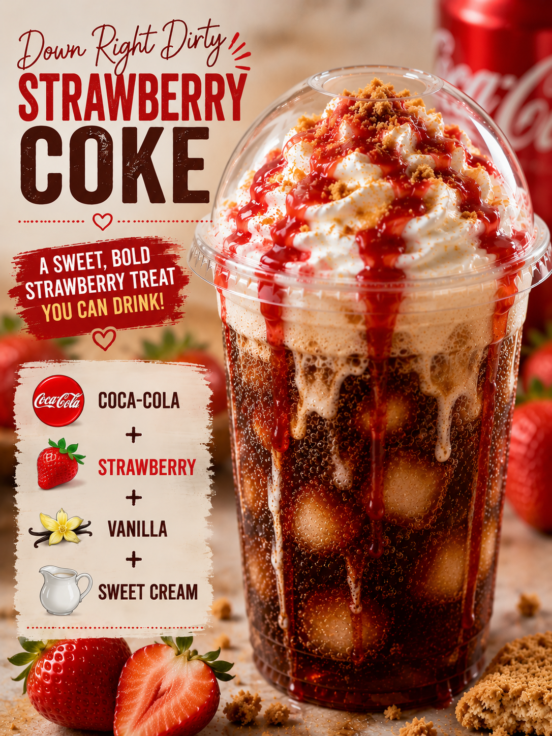 Strawberry Coke Dirty Soda