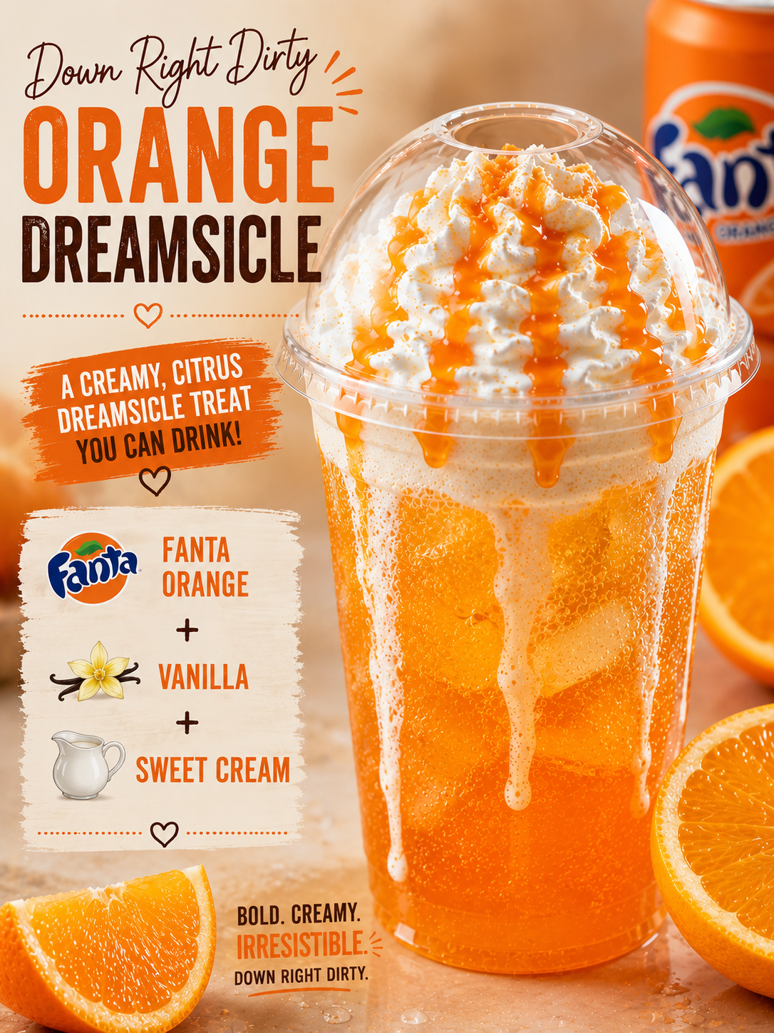 Orange Dreamsicle Dirty Soda